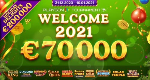 Playson rings in the New Year with final installment of Holiday Delight slots tournament series: Welcome 2021!