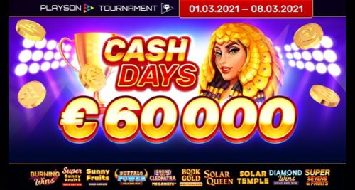 Playson unveils March CashDays slots network tournament; celebrates 5-year partnership with Microgaming
