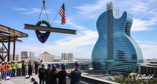 Hard Rock Guitar Hotel Tops Out On Vegas Strip