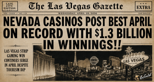 Nevada Casinos Reach Record April Gaming Revenue